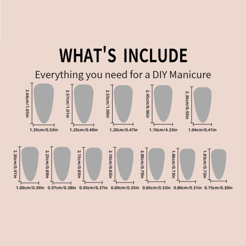 Black Almond Nail Tips - Lightweight & Easy Stick 1