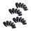 Black Almond Nail Tips - Lightweight & Easy Stick 6
