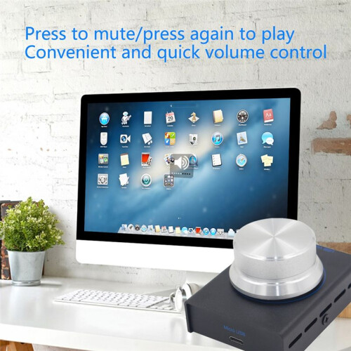 USB Computer Volume Controller PC Speaker External Audio Volume Control Knob with One Key Mute Function Adujustable 1