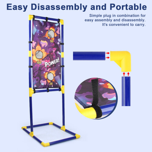 Set di gioco con anelli da lancio 3-in-1, interno/esterno, in plastica 2