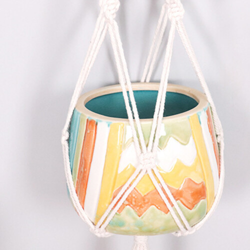 Boho Macrame Plant Hangers, 2pcs 2