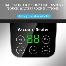 Vacuum Sealer Machine, Suction Power Digital Display Food Vacuum Saver,Automatic Vacuum Sealer for Food Storage (EU)