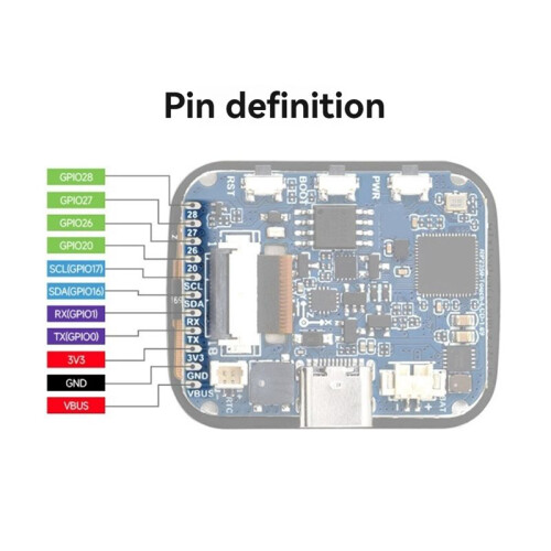 Waveshare for Raspberry Pi RP2350 1.69In IPS Touchscreen DevelopmentBoard ARM SPI LCD Display Module for ESP-IDF/for  IDE 1