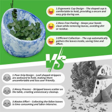 Herb Stripper, Pottery Herb Stripper Bowl, Herb Stripper Bowl,Kitchen Herb Stripping Tool Efficient Leaf Removal Tool