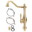 Brass Bathroom Sink Faucet with Rotatable Handles 1