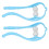 2pcs Dual Trigger Point Neck Massager Handheld Blue Ergonomic Roller 1