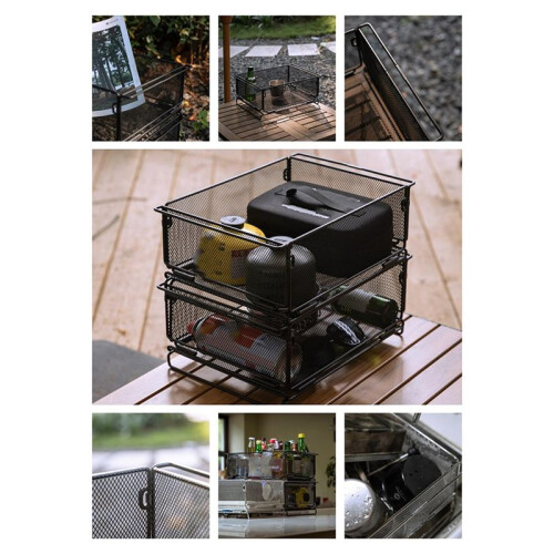 CAMPINGMOON Table Board for IGT Folding Basket 2 Unit Water Filter Basket Camping Table Storage Kitchen Accessories 1