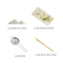 7PCS Matcha Tea Whisk Teaware Kit Japanese Ceremony Bamboo Brush Ceramic Bowl Matcha Blender Tea Set Exquisite