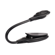 Flexible Clip- Bright Booklight LED Reise Buch Leselampe Weisslicht Buch Halter kleine Tischlampe Licht kleine Geschenke Schwarz