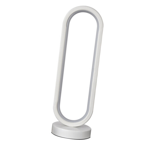 Oval-Tischleuchte 3 W USB-dimmbar 32 cm Weiß