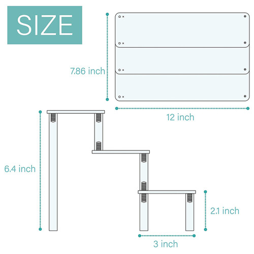 3-Layer Transparent Acrylic Display Stand Cake Tray Display Stand for Decoration and Storage 2