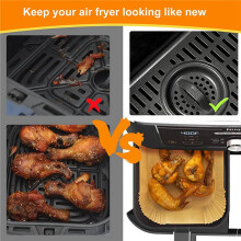 100Pcs Rectangle Disposable Airfryer Baking Paper Liner Non-Stick Baking Mat for Foodi Air Fryer Accessories