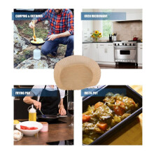 150Pcs Air Fryer Parchment Paper Liners Non-Stick Disposable Liners Basket Unperforated Round Parchment Paper(Brown)