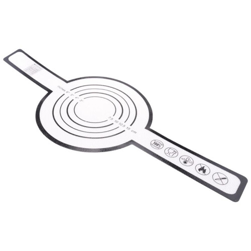2X Silicone Baking Mat for Dutch Oven Bread Baking Non-Stick Baking Mat with Long Handle 8.3Inch Reusable Sheets Black 1