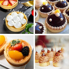 24Pc Stainless Steel Tart Ring, Heat-Resistant Perforated Cake Mousse Ring Round Double Rolled Tart Ring Metal Mold 10cm