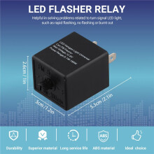 LED Blink Relais, 12 V-3 PIN Einstellbares LED Blink Relais Blinker Blinker für Fahrzeug MotorräDer