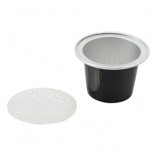 100 Sets Refillable Coffee Capsules Cup Disposable Coffee Capsules Packaging Cafe Supplies for  Black 2
