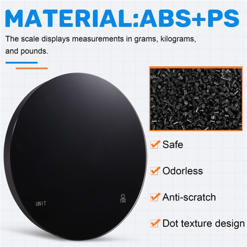 Digital Kitchen Scale, 0.1-3kg Capacity, Precise Gram Measurement, Luminous Display, Includes 3 AAA Batteries 2