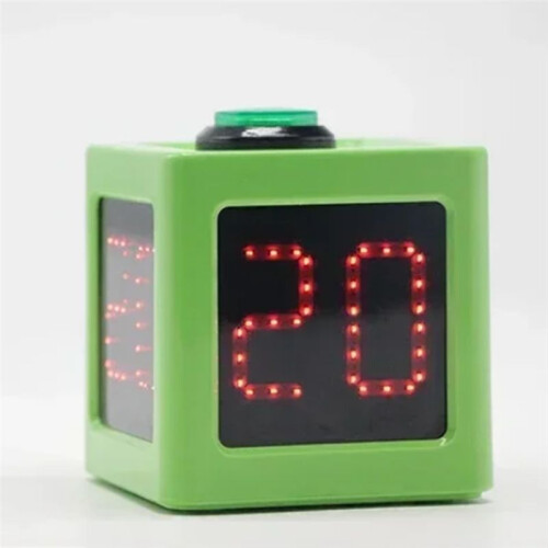 Timer 1.4in 4 Sided Digital Shot Countdown Stopwatch for Chess and Card Competition Countdown Timer White 1