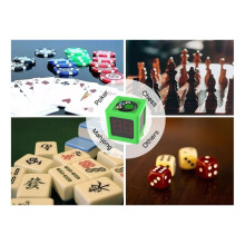 Timer 1.4in 4 Sided Digital Shot Countdown Stopwatch for Chess and Card Competition Countdown Timer White