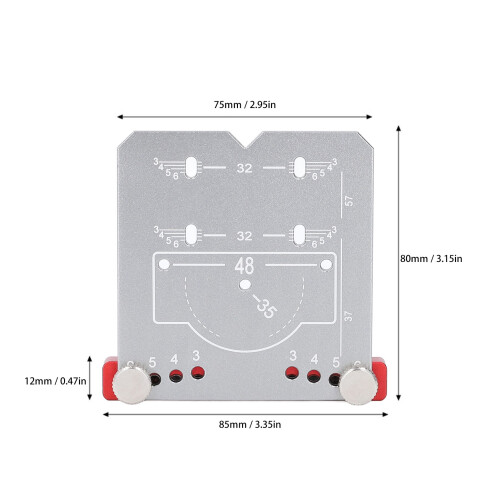 Aluminium Alloy Hinge Positioning Ruler Adjustable Margins 35mm Cabinets 1