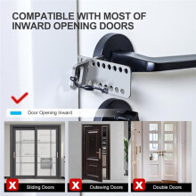 for Travel Hotel Door Locks Stainless Steel Door Safety Locks From Inside Magnetic Door Jammers