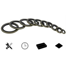 130Pcs Self-Centered Bonded Seal Oil Washers Gasket Assortment Kit for Plumbing, Automotive, Mechanical(M6-M24)