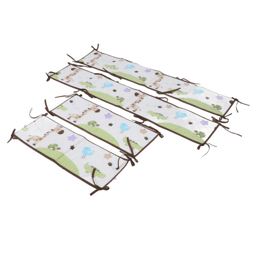4pcs Baby Cot Bumper Set, Breathable Mesh, Soft Edging, 132.5x25.5cm 2
