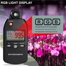 Misuratore di Luce per Lampade per La Coltivazione di Piante, Test LED, Tester per Fotografia UV-IR 320nm-800nm PAR