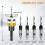 4PCS Countersink Drill Bit Set with Depth Stop for Wood & Hand Tools, M2 HSS Tapered Bits 7