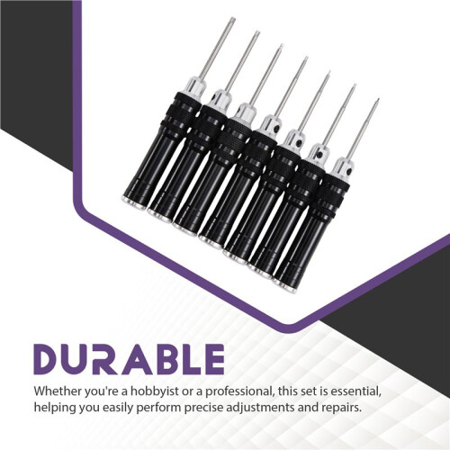 Black Handle Hex Screwdriver Tool Set for RC Helicopter Model Airplane Computer Clock, Remote Control Toy Repair Tools 1