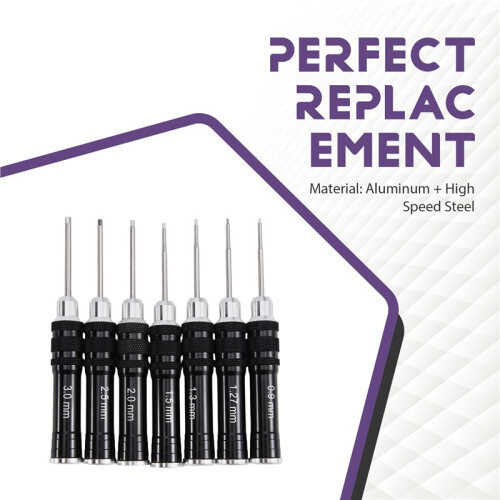 Black Handle Hex Screwdriver Tool Set for RC Helicopter Model Airplane Computer Clock, Remote Control Toy Repair Tools
