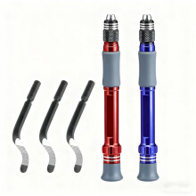 Deburring Trimming Knife Set with 3pcs Blades,Deburring Tool, Burr Removal Blades, Deburring Tools for Metal,Resin,PVC A