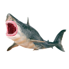 Megalodon Shark Figurine Ocean Animal Themed Toy Realistic Design Hand Painting Process True To Life Detail Great Gift Idea For Kids And Collectors