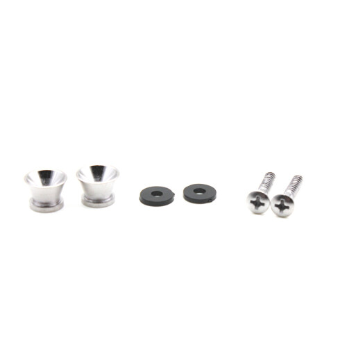 2 Stück Strap Lock Pins 1,2  1,2  1 cm Schwarz/Silber