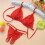 (Red) Sexy Lace Bra & G-String Set 2