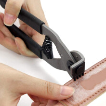 Leather Silent Pliers Carbon Steel Leather Punch Stitching Tool Sewing Chisel for Belt Wallet Strap (4Mm-4 Teeth)