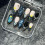 (S) Short Almond Press On Nails - Night Sky Design 10