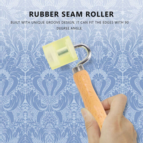 Rubber Seam Roller, Wallpaper Roller Sound Heat Insulation Mat Wallpaper Application for Processing Edges 1