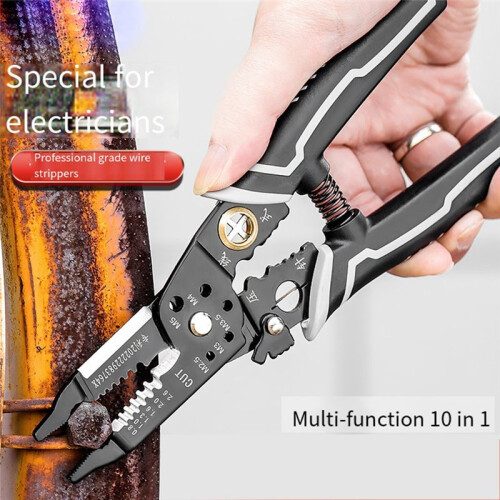 9 in 1 Wire Stripper Tool, 8inch Wire Cutting Tool for Wire Stripping Cutting with Wire Splitting and Winding Function 1