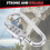 with combination padlock 3 digits numbers padlock carabiners silver 4