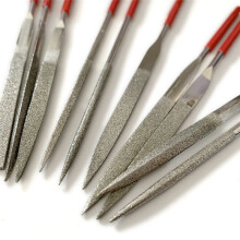 10Pcs Diameter 4Mm Diamond File Grinding Orthopedic Diamond File Set for Saw Chain Saw Woodworking Tools