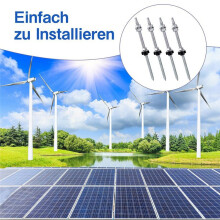 Parafusos de SuspensãO, M10 X 250 Mm, Pré-Montados, V2A, ReguláVeis em Altura, para Telhados de Montagem Solar Fotovoltaica, Conjunto de 4