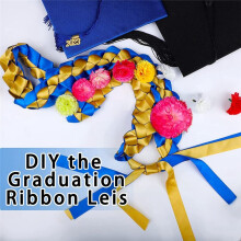 3PCS Graduation Leis 2023 Ribbon Leis for Graduation Braided Graduation Leis Class of 2023 Graduation Ribbon