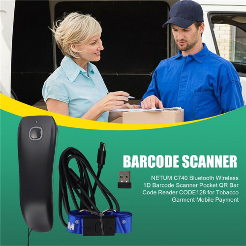NETUM C740  Wireless 1D Barcode Scanner Pocket QR Bar Code Reader CODE128 per Pagamento Mobile 'Indumento del Tabacco 1