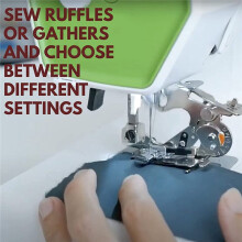 Sew Ruffler Presser Foot Universal Attachment for Sewing Machines Space Pleats and Gathers Light to Medium Fabrics