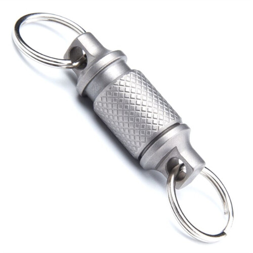 Titanium Quick Release Swivel Keychain, Pull Apart Detachable Keychain Heavy Duty Car Key Holder 2Pcs