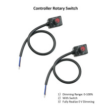 0/1-10V Knob LED Dimmer, Low Voltage Passive Dimmer PWM Dimming for 0-10V or 1-10V Dimmable Electronic LED Driver 3Pc