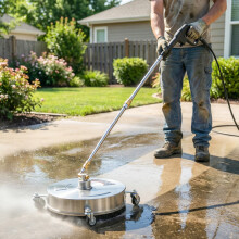 Outsunny 13" Pressure Washer Surface Cleaner with 4 Wheels