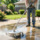 Outsunny Outsunny 13" Pressure Washer Surface Cleaner with 4 Wheels 1